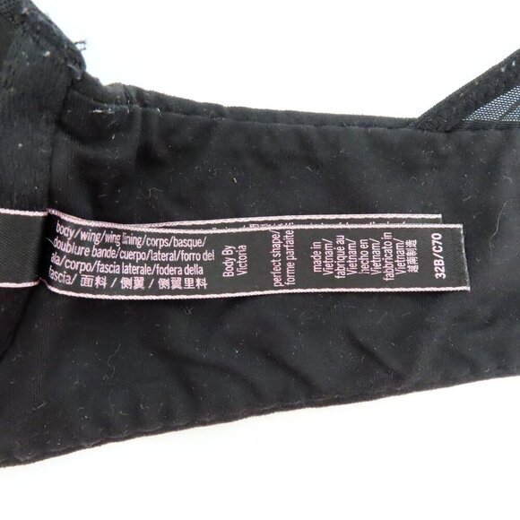 Victorias Secret 32B Bra Perfect Shape Front Hook Mesh Strap Accent Padded Wired - Picture 9 of 14